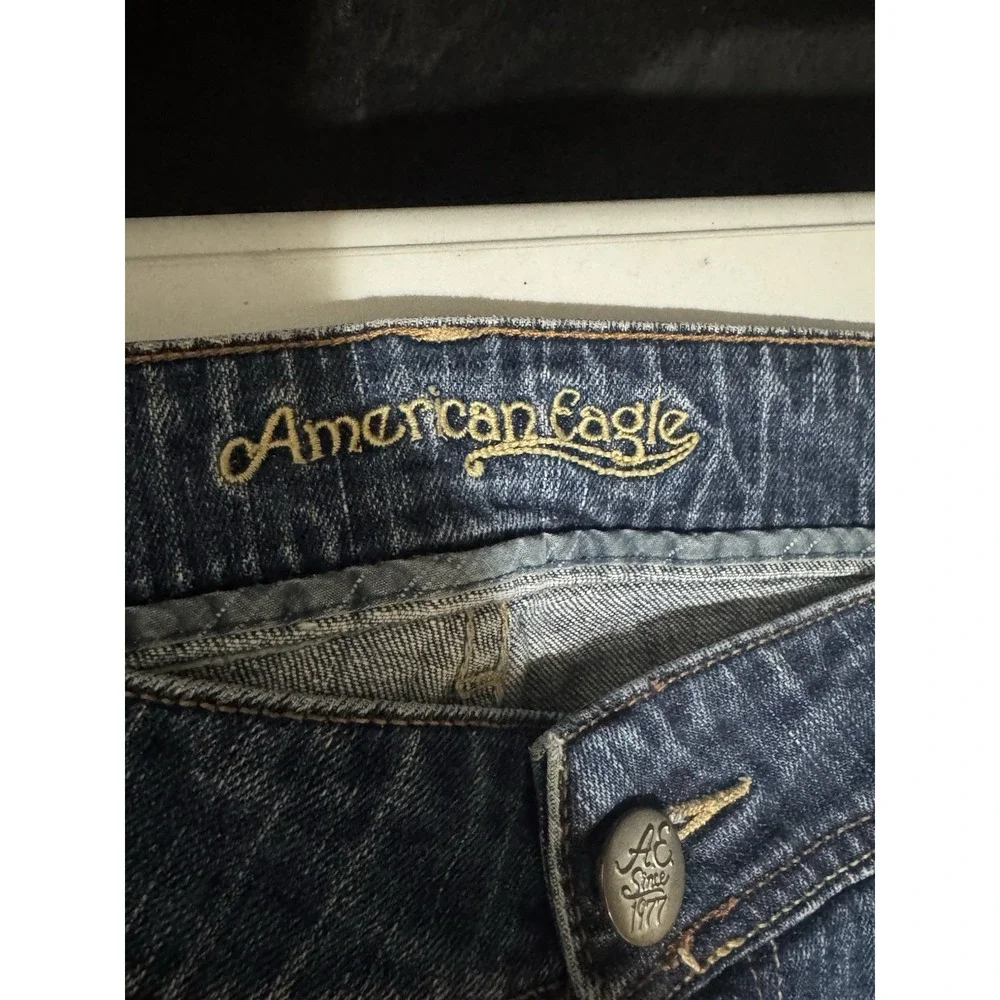 American Eagle Outfitters Women's Bootcut Jeans 14 Regular Blue Denim 5-Pocket